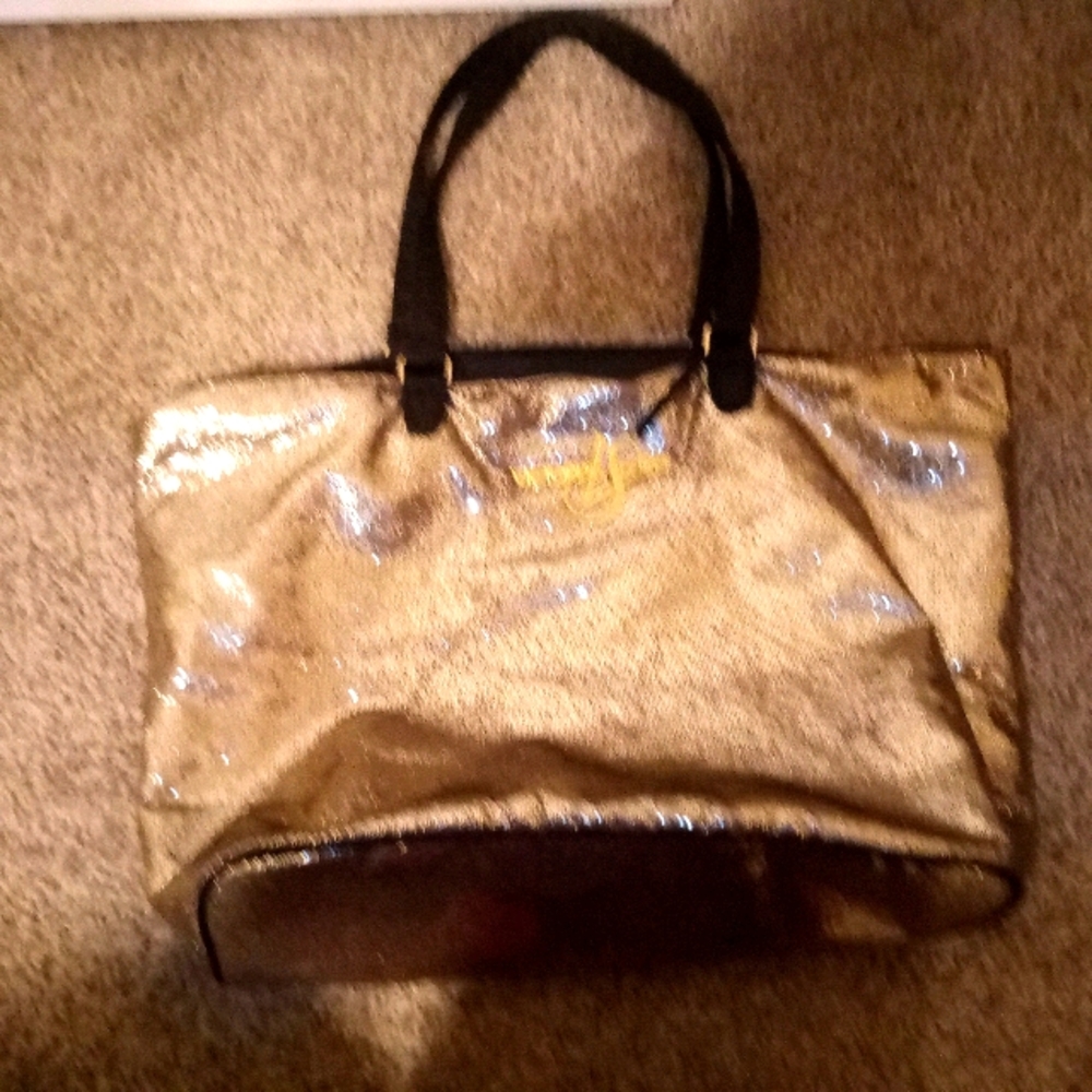 Pretty victoria secret glitter reversible bag.